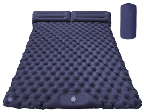 Isomatte Camping, 190x120x5cm Ultraleicht Outdoor Camping Isomatte Aufblasbare Mit Kissen, Wasserdichte Faltbar Luftmatratze, TPU Campingmatte Anti- Schlafmatte Für Camping Sport Wandern Reisen