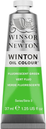 Winsor & Newton Winton - Tubo de Pintura al Óleo, Verde Fluorescente, 37ml (Serie 3)