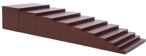 LLTCMYGS Montessori sensoriale Marrone Scala insegnamento AIDS, Giocattoli per l'educazione della Prima Infanzia, Piccoli Materiali per Scale Marroni