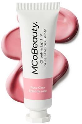 MCoBeauty Cheek & Lip Tint - Soft Rose | Dewy Gel Cream Tint for Cheeks & Lips, Buildable Colour, Radiant Finish, Vegan & Cruelty Free