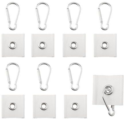 Set completo di ganci per baldacchino double face, essenziali per raduni all'aperto (bianco)