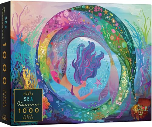 Elena Essex Puzzles für Erwachsene 1000 Teile – Meeresschätze, 1000 Teile Puzzle für Erwachsene, Puzzles 1000 Teile, Ozean Meerjungfrau Meer Marine Unterwasserpuzzle, Größe 71,1 x 50,8 cm