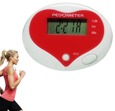 Step Counter - With Clip Accurate Electronic Portable Heart Shape | Fitness Step Counter - For Men Women Kids Walking Running Daily Fitness Outdoor Activity