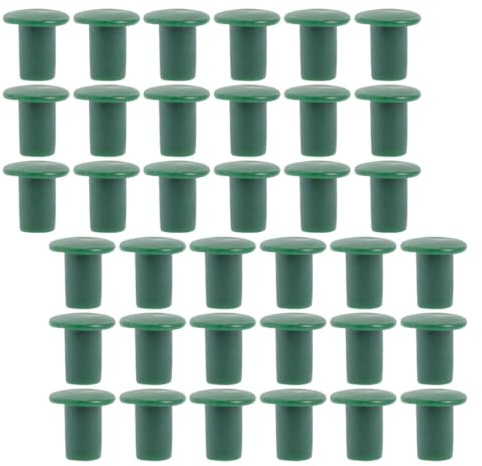 BESTOMZ 48 Pezzi Tappi Protettivi in PVC Verde per Canne da Giardino, Facili da Montare e Assemblare, Copertura Sicura per Supporti di Piante da Esterno