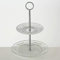 Etagere Relief 2-stöckig Glas klar Höhe 28 cm, Küche, Backen, Dessert