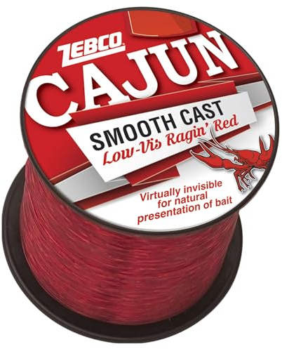 Zebco Cajun Low Visibility Fishing Line 0.6kg Test 2.7kg/Unisex Test Thread, Quarter Pound Spool, 1850-Yard/6-Pound