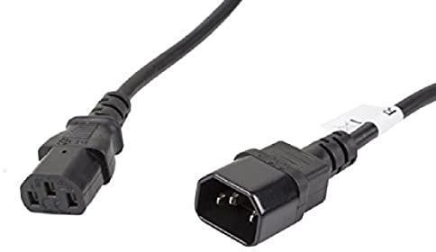 Lanberg CA-C13E-11CC-0050-BK Iec 320 C13 Buchse auf Iec 320 C14 Buchse Netzkabelverlängerung VDE, 5m schwarz