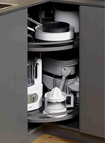 REVO Komplettset anthrazit für Drehbeschlag 90er Eckschrank Beschlag Eckschrankbeschlag von SO-TECH®