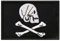 Piratenflagge Patch bestickt Applikation Verschluss Haken & Schlaufe Emblem Henry