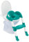 Thermobaby - Kinder WC Reduzierer - Kiddyloo - Clever, Spielerisch & Hygienisch - Verstellbare Füße - Rutschfeste Stufe - Kompaktes Zusammenklappen - Ab 18 Monate - Smaragd