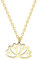 Happiness Boutique Damen Lotus Kette | Filigrane Kette mit Lotusblume Anhänger Edelstahlschmuck in Roségold – Gold, Silber