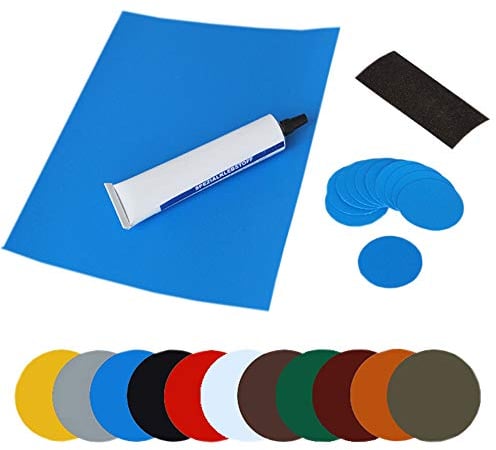 PVC Kleber Reparatur-Set Abdeckplane Schwimmbad Pool Schwimmingpool Teich Kleber- (hellblau)