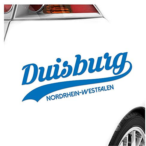 Kiwistar - Autoaufkleber - Duisburg Nordrhein-Westfalen - Blau - 20x7cm - Aufkleber für Auto, Laptop, Fahrrad, LKW, Motorrad mehrfarbig JDM Decal Racing