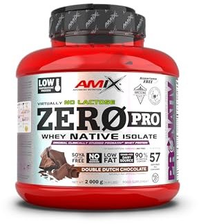 AMIX - Zeropro Protein - Proteína Isolada - Gran Aporte de Aminoácidos - Sin Azúcar - Proteína Natural - Proteínas para Aumentar Masa Muscular - Sabor Doble Chocolate - 2 Kg