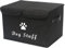 Morezi caja de juguetes para perros con tapa, caja de almacenamiento de juguetes para mascotas, adecuada para guardar juguetes y accesorios para perros y gatos-Negro