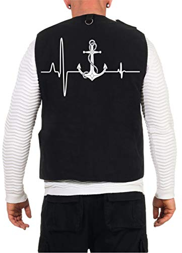 Spaß Kostet Weste mit vielen Taschen Herzschlag Meer