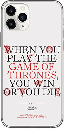 ERT GROUP mobile phone case for Iphone 11 original and officially Licensed Game of Thrones pattern 009 optimally adapted to the shape of the mobile phone, case made of TPU