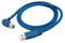 SYSTEM-S Câble USB 3.0 1,8 m Type B mâle vers type A mâle coudé en bleu