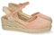 shoes&blues.es 63015-Sandalia de Cuna para Mujer, Forrado de Yute, Pala Cerrada, y Cierre de Hebilla, Primavera Verano 2022. Talla 38 Rosa