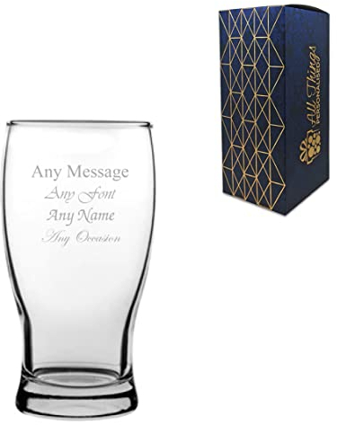 Vaso de cerveza de tulipán con caja de regalo personalizado de 580 ml