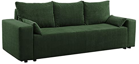 Mirjan24 Schlafsofa Lipito mit Bettkasten und Schlaffunktion, Schlafsofa 3 sitzer mit schlaffunktion, Sofa mit Bettfunktion, Schlafcouch Bettsofa, Couch, Couchgarnitur, Farbauswahl (Poso 14)