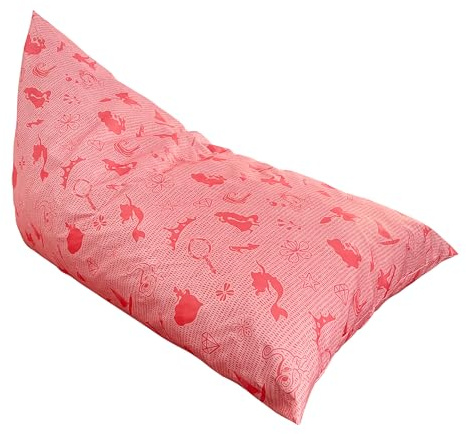 Disney Prinzessin Kinder-Sitzsack, 100 % Polyestergewebe, Polyurethan-Schaum-Füllung, abnehmbare Bezüge mit Reißverschluss, 109 x 70 x 65 cm (B x T x H), rosa