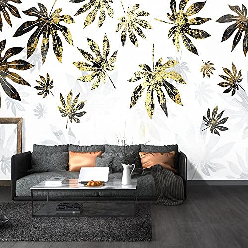 DAISHIHAN Art moderne chambre grand papier peint mural feuille d'or peinture fond papier peint décoratif