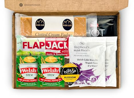 Welsh Letterbox Gift Hamper | Welsh Treats Present | Wales Food Hamper | Welsh Biscuits | Welsh Cakes Welsh Fudge Welsh Tea Bags | Welsh Food Selection Box