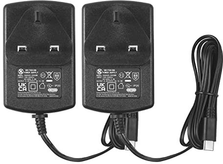 Security-01 2-Pack AC to DC 5V 3A Power Adapter Supply, Plug USB Type C
