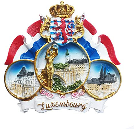 Luxembourg Refrigerator Magnet Travel Souvenir 3D Fridge Decoration Magnetic Sticker Hand Painted Craft Collection