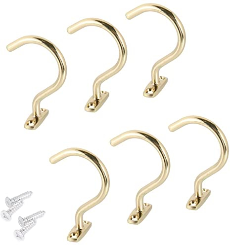 Bafnsiji Billard Tisch Messing Haken, 6pcs Snooker Haken, Billard Cue Halter, Tisch kleine Messing Haken mit Schrauben