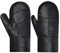 Harssidanzar Damen Fäustlinge,Winter Warme Echtleder Schaffell Shearling Pelz Gefütterte Fäustlinge Handschuhe KL031EU,Schwarz, Größe XL
