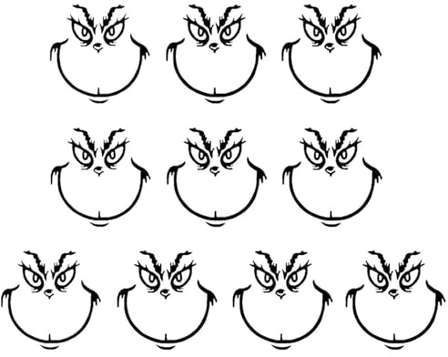 Weihnacht Gesicht Aufkleber, 10 Pcs Aufkleber für Weihnachtskugeln, Aufkleber Weihnachten, Fensterbilder Weihnachten, Weihnachten Wandaufkleber, DIY Aufkleber für Weihnachtsdeko