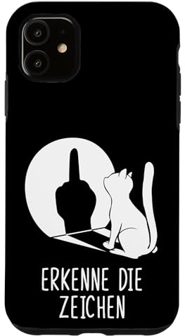 Schatten Katzen Handyhülle Erkenne die Zeichen Hülle für iPhone 11
