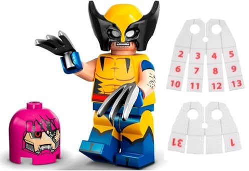 LEGO Marvel Serie 2 Minifigur: Wolverine Minifigur mit LEGO Kalender Man Capes - Superhelden 71039