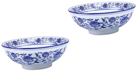 Garneck 2 Stk Keramikschale chinesische Ramenschale Soba-Schüssel Salatschüssel cutter messer Nudeln Nudeln Müslibehälter Küchenversorgung Ramen-Schüssel Jahrgang große Schüssel Futternapf