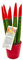 Sansevieria Cylindrica punte di velluto in vaso di ceramica colorato diametro 12 cm. altezza 35 cm, pianta vera (Rosso)