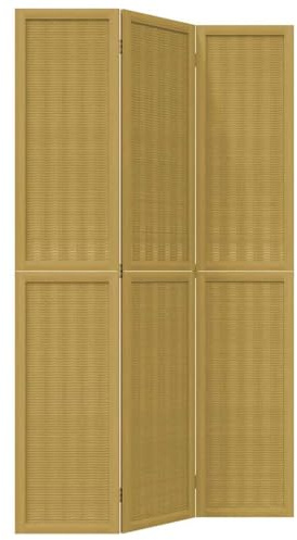 vidaXL Raumteiler 3-TLG., Paravent Faltbar, Trennwand für Innenbereich, Spanische Wand Sichtschutz Umkleide, Braun Massivholz Paulownia