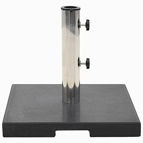 Base para parasol de granito, 20 kg, cuadrada, negra, para casa y jardín, césped y jardín (21,1 kg)