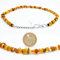 Amberta Bernstein Halsband für Hunde und Katzen | Bernsteinkette für Hunde | Halsband Hund: 40-45 cm