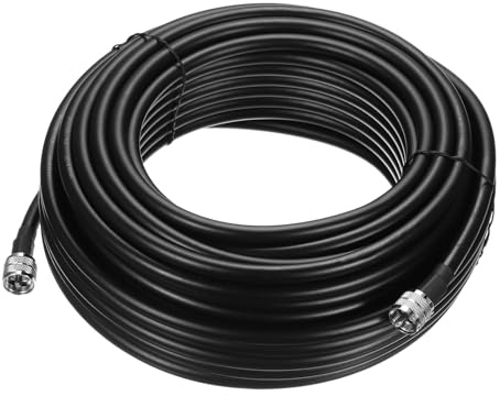 QUARKZMAN 30.5m Koaxialkabel RG213 RF Kabel für CB/Ham Radio | Mit Pl-259 Männlich Steckverbinder
