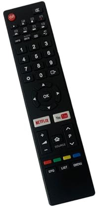 1 télécommande de Remplacement RM-C3312 for téléviseur JVC avec Boutons Netflix Youtube