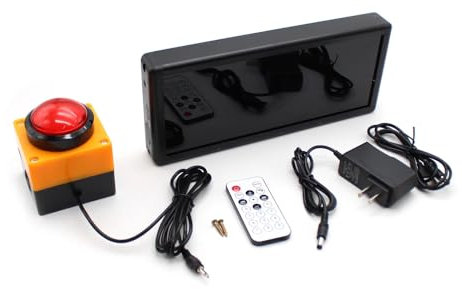 Digitaler Display Wettkampf Timer, Countdown Stoppuhr Zähler, Trainings Sprach Timing Ausrüstung + Fernbedienung(2,3 Zoll 4-stellig, Plug-in)