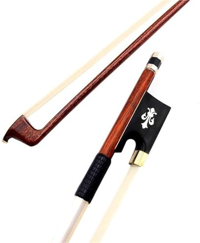 Geigenbogen 1 Bogen aus brasilianischem Palisander Karbonfaser runder Stab für Violine und Bratsche 4/4 Silber/Kupfer eingelegtes Schachtelhalmhaar(Violin bow 3)
