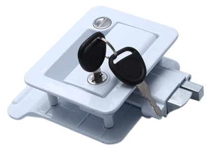 Okiyakusama Serrure de porte de camping-car, serrure de porte d'entrée de camping-car, voyage universel, haute Performance, Installation facile, remplacement du, Blanc