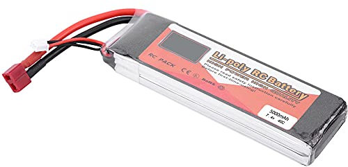 Dilwe 2S 7.4V Rechargeable LiPo Battery 5000mAh 4500mAh 3500mAh 2200mAh with T Plug, Suitable for RC Vehicles and Drones (7.4V 5000mAh 40C T plug