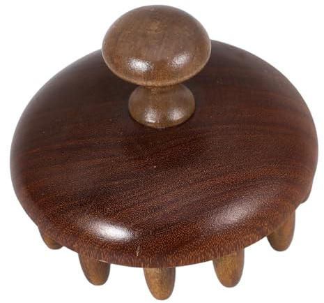 CALLARON Holz Kopfhautmassagebürste Mit Breiten Zähnen Für Shampoo Und Massage Multifunktionaler Haarkamm Aus Holz Zur Entspannung Und Reinigung