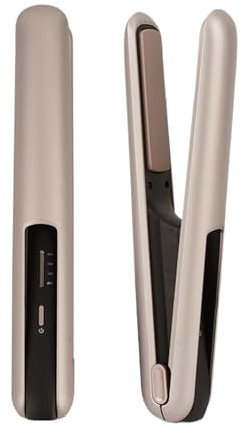 FunnAura Cordless Hair Straighteners Curler 2 in 1, Mini Portable Travel Hair Straightener & Curler with 3 Heating Modes, Rechargeable