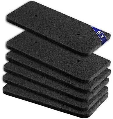 6 Pezzi Filtro Asciugatrice Candy 40006731,Filtro Per Scambiatore 275 X 125 X 10mm,Filtro Asciugatrice Hoover In Spugna Per Asciugatrice A Pompa Di Calore E A Condensazione (Set da 6)