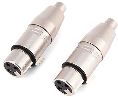FAUOSWUK 2pcs XLR to Adapter XLR Femelle à Femelle Connecteur avec Coque en Alliage de Zinc pour Microphones Guitars Lampes de Scène de Mélange Consoles